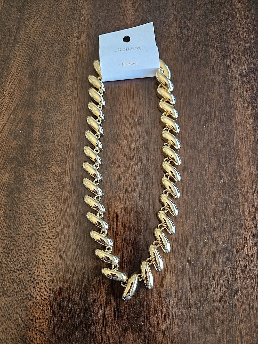 J. Crew Spiral Chain Statement Necklace, Gold - Picture 3 of 5
